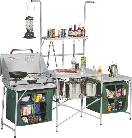 My New Cabela S Deluxe Camper Kitchen Zoom Camping Kitchen Camping Glamping Ideas Outdoors Hacks Glam