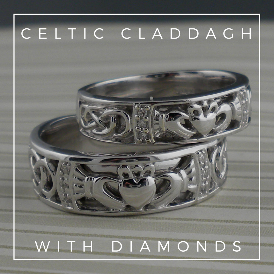 Ladies Claddagh Celitc Knot Wedding Ring Unique Celtic Wedding