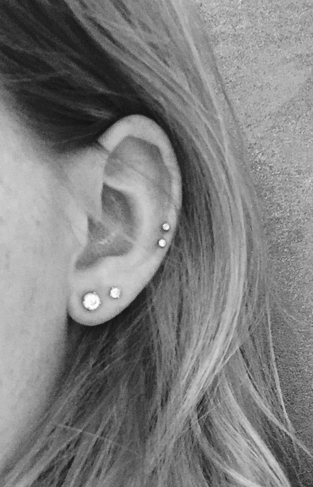 double cartilage piercing - #cartilage #double #Piercing