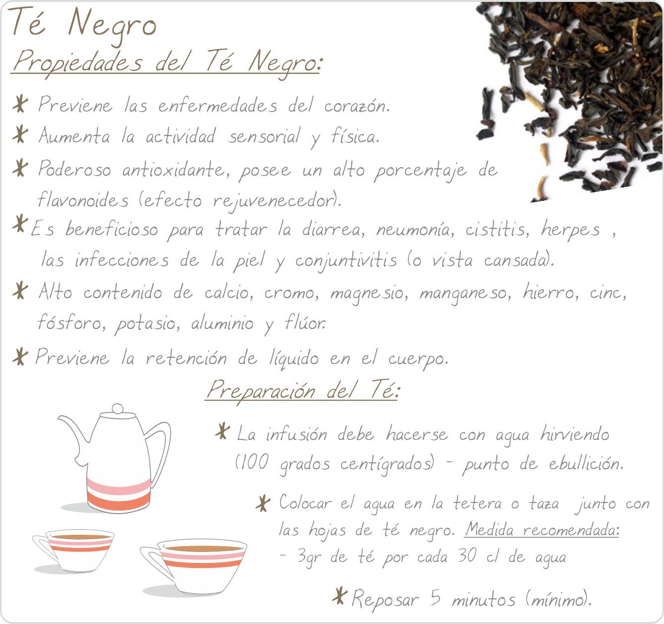 Propiedades del te negro para adelgazar