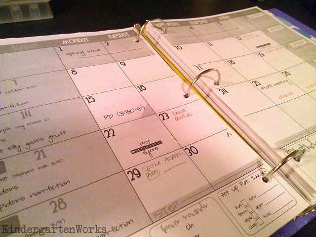 Printable 2017-2018 Teacher Planning Calendar Template Pinterest