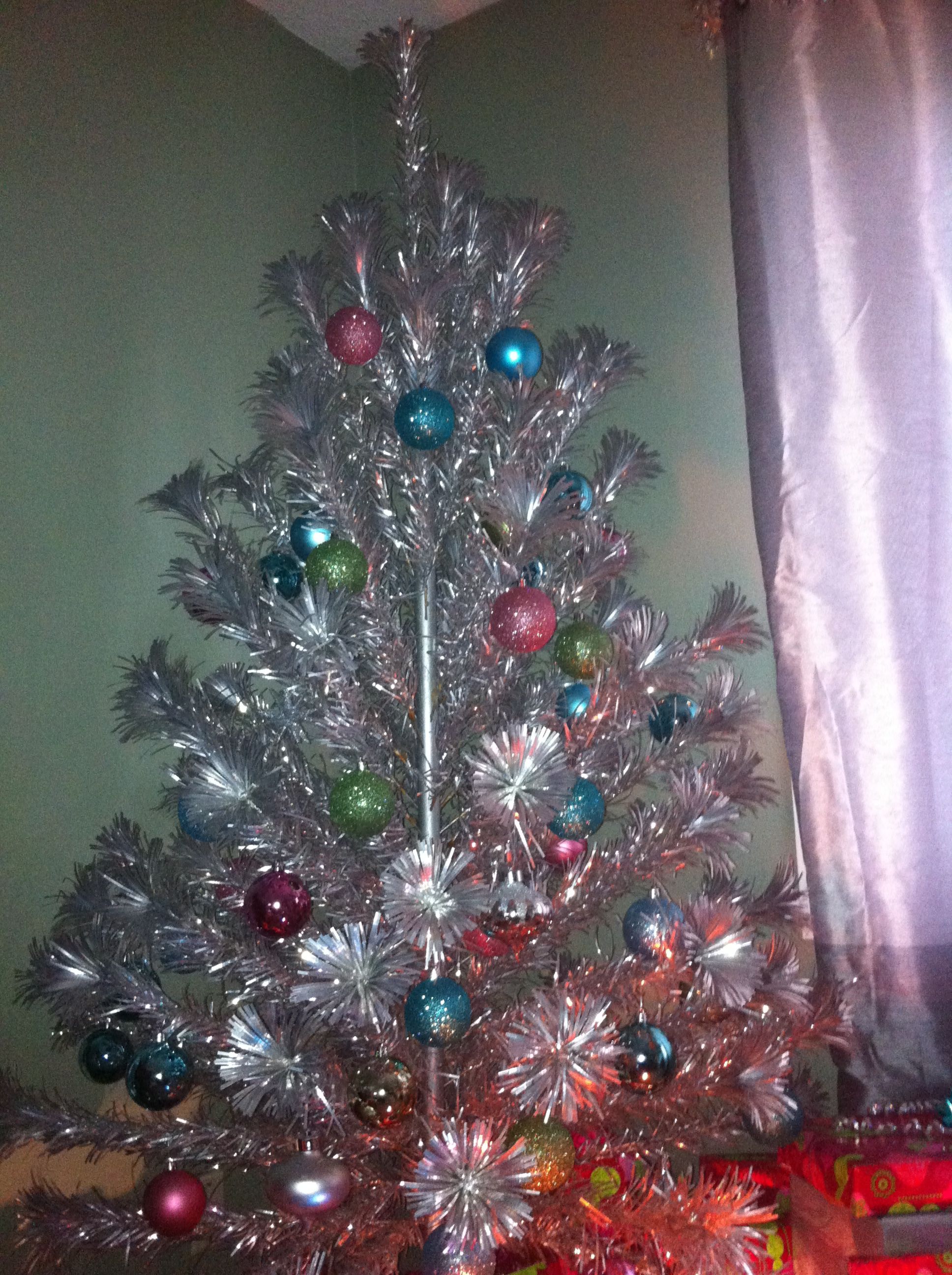 Vintage Aluminum Pom Pom Christmas Tree Vintage Aluminum Pom Pom Christmas Tree