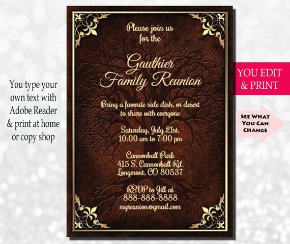family reunion invitation family