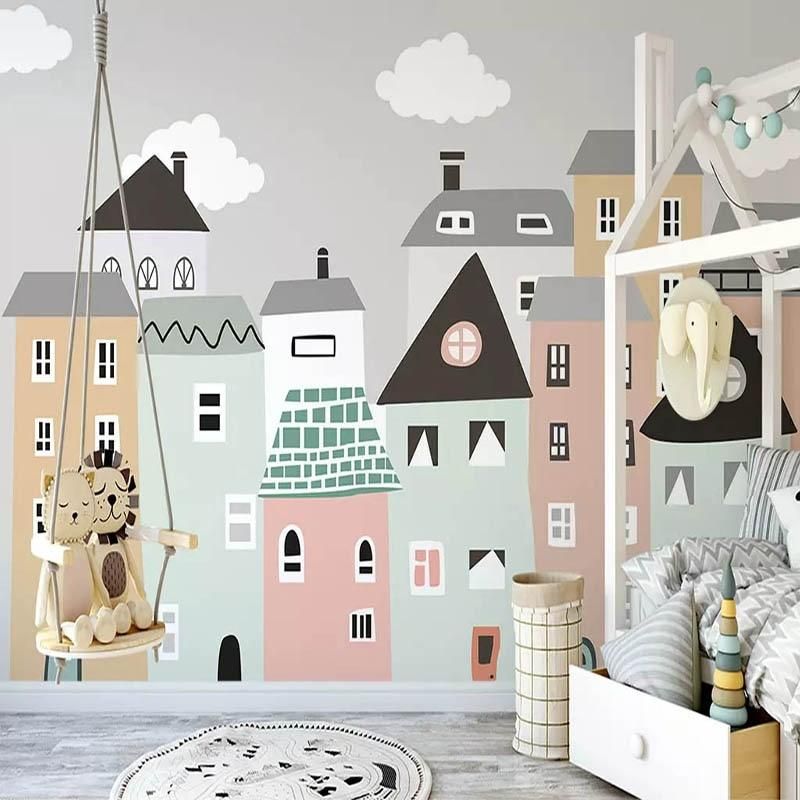 Building Mural Wallpaper For Kids Room 5 materials available Building Mural Wallpaper For Kids Room 5 materials available