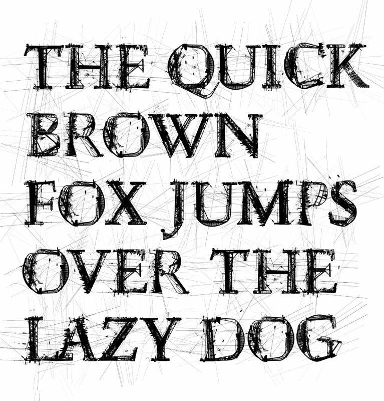 garamond powerline whole alphabet design pinterest what sentence has every letter in it
