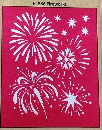 stampendous stencil fireworks dwlj886 stencil face fireworks stencils
