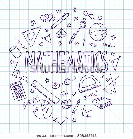 hand drawn vector school set mathematics can be used for math design