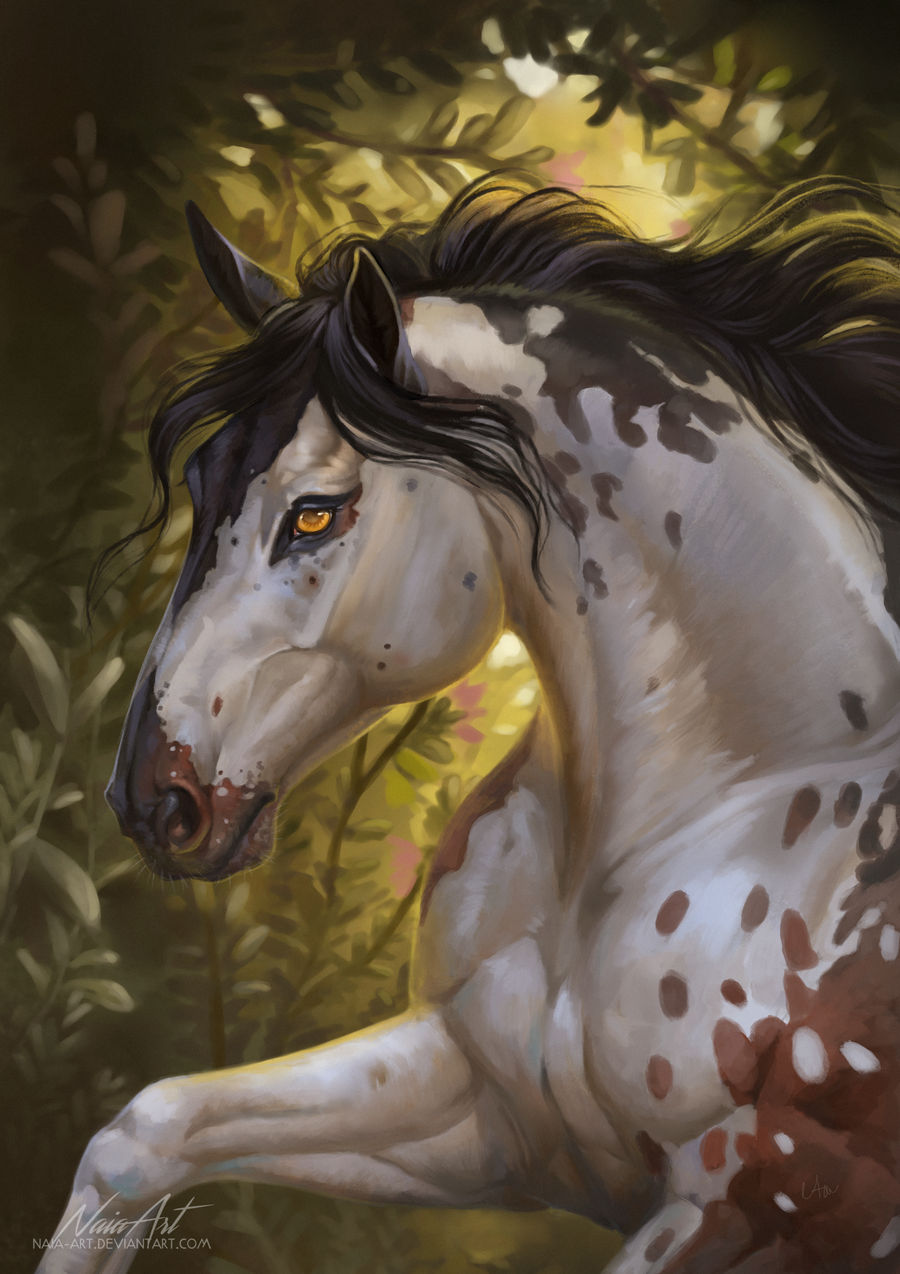 -= Eris =- by Naia-Art on DeviantArt Cute Horses, Pretty Horses, Beautiful Horses, Fantasy Creatures Art, Mythical Creatures Art, Beast Creature, Creature Art, Horse Drawings, Animal Drawings