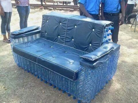 Couch Made From Bottles With Images Recycle Plastic Recycle Plastic Bottles