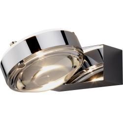 DeLight Logos 12 Wandleuchte Wat Glasscheibe satiniert/Linse klar, chrom DelightDelight
