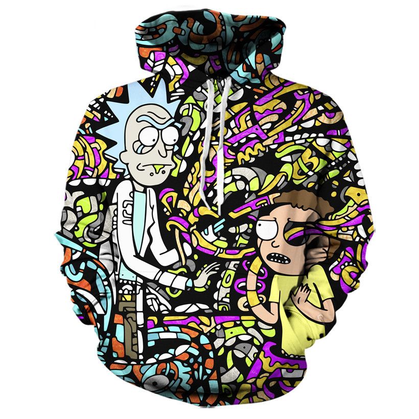Rick And Morty Trippy Hoodie Rick And Morty Morty Unisex Hoodies