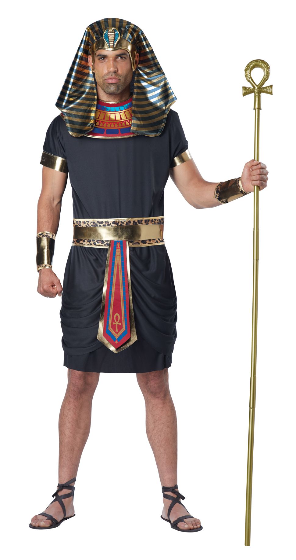 Mens 5 Piece Egyptian Pharaoh Historical Fancy Dress Costume Outfit M L XL