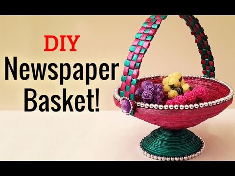 Learn How To Make Newspaper Basket Step By Learn How To Make Newspaper Basket Step By