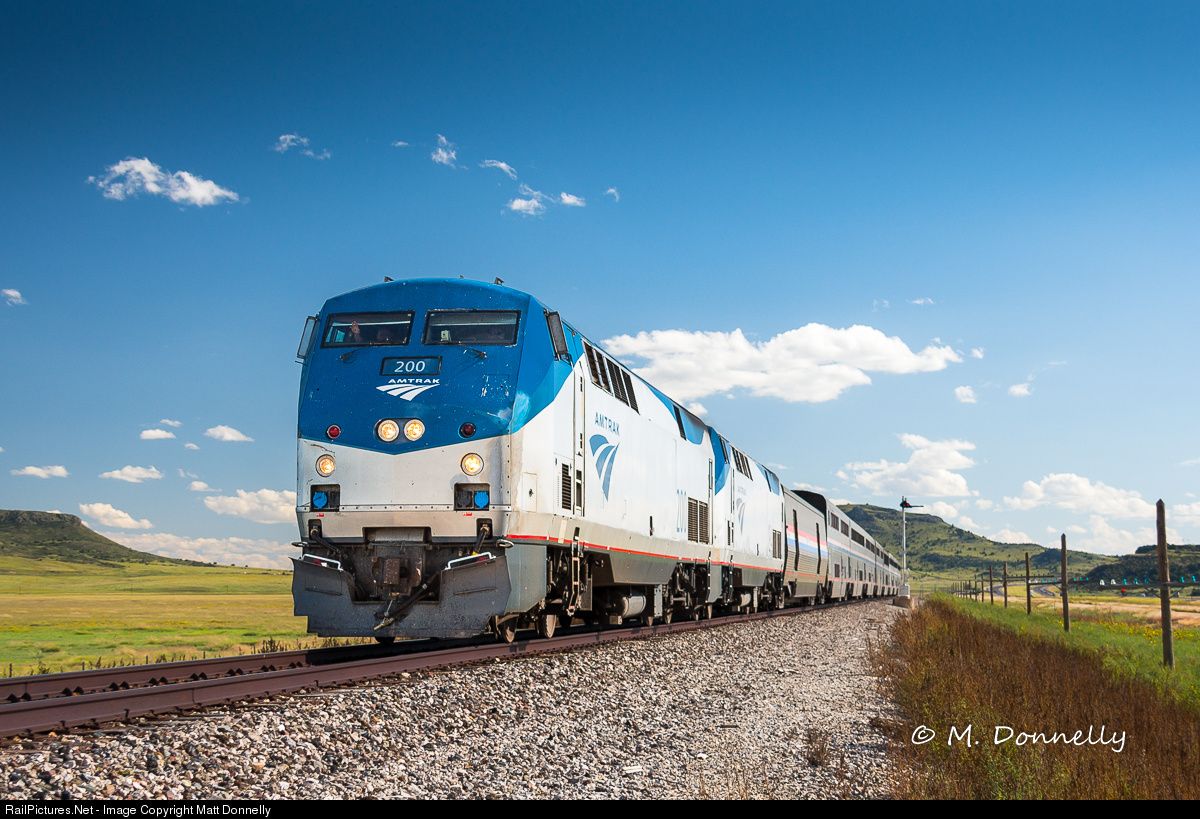 AMTK 200 Amtrak GE P42DC at Wagon Mound, New Mexico by Matt Donnelly