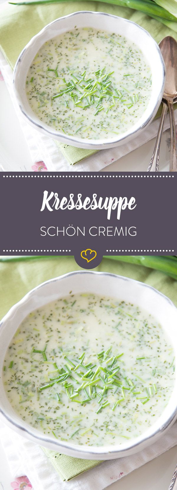 Cremig, würzig, lecker - wer Kresse sonst nur als Gewürz über Eier, Quark und Frischkäse streut, sollte sie schleunigst als Suppe probieren. Healthy Recipes Easy Snacks, Healthy Soup, Easy Meals, Smoothie Vegan, Smoothie Recipes, Smoothie Mixer, Casserole Recipes, Soup Recipes, Grill Recipes