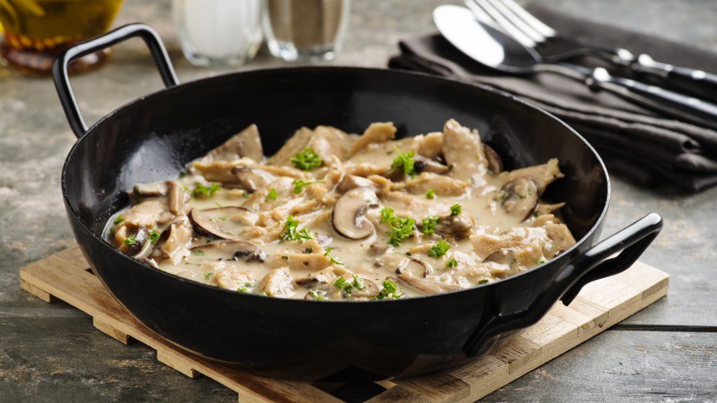 Cremiges Geschnetzeltes mit Senf und Curry