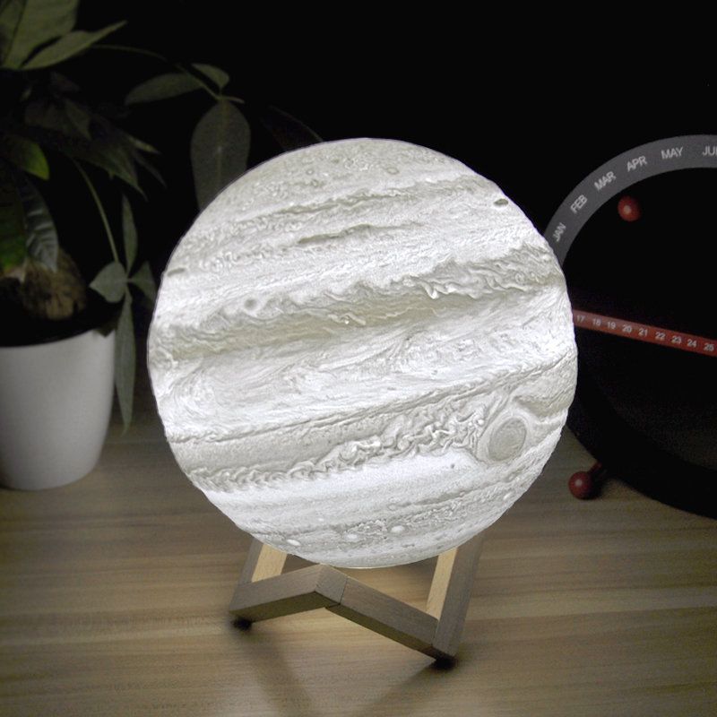 Jupiter Lamp 3D Print Moon rechargeable lithophane with Jupiter Lamp 3D Print Moon rechargeable lithophane with