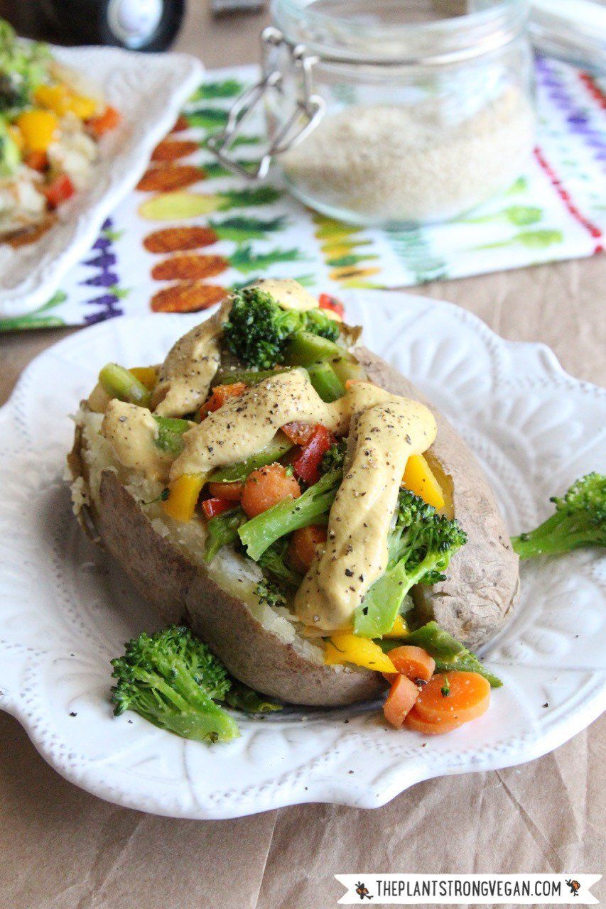 Veggie Lovers Stuffed Baked Potatoes 2 Ways By The Plant Strong Vegan Stuffed Baked Potatoes