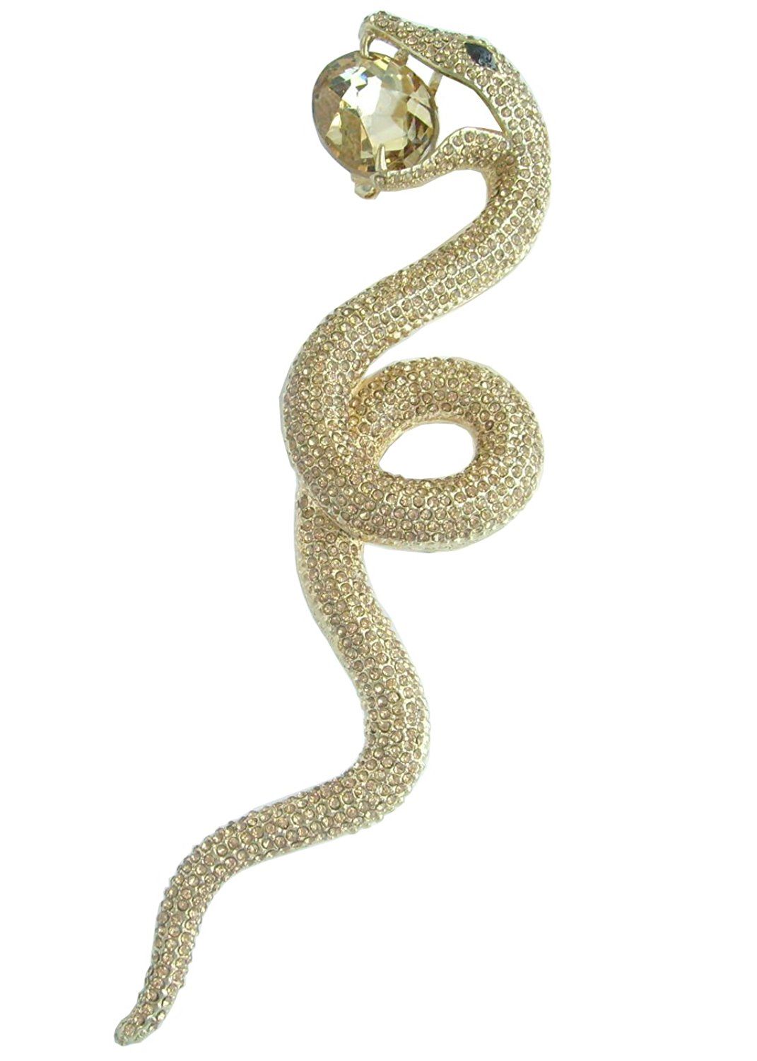 Sindary 6 7 Long Snake Brooch Pendant Topaz Rhinestone Crystal Gold Tone Details Can Be Found By Clicking On The Crystal Rhinestone Brooch Pin Pin Pendant