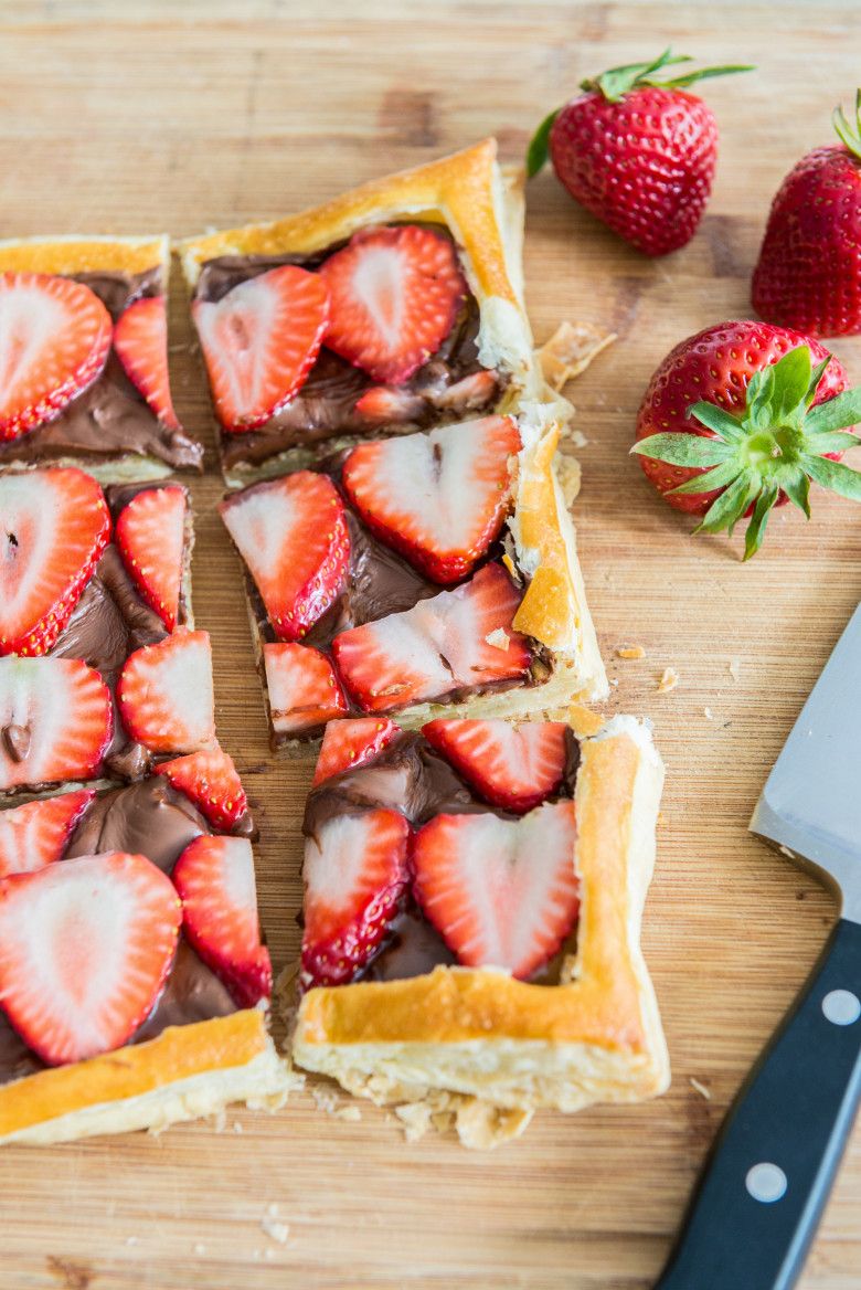 Strawberry Nutella Puff Pastry | Recipe | Nutella puff ...