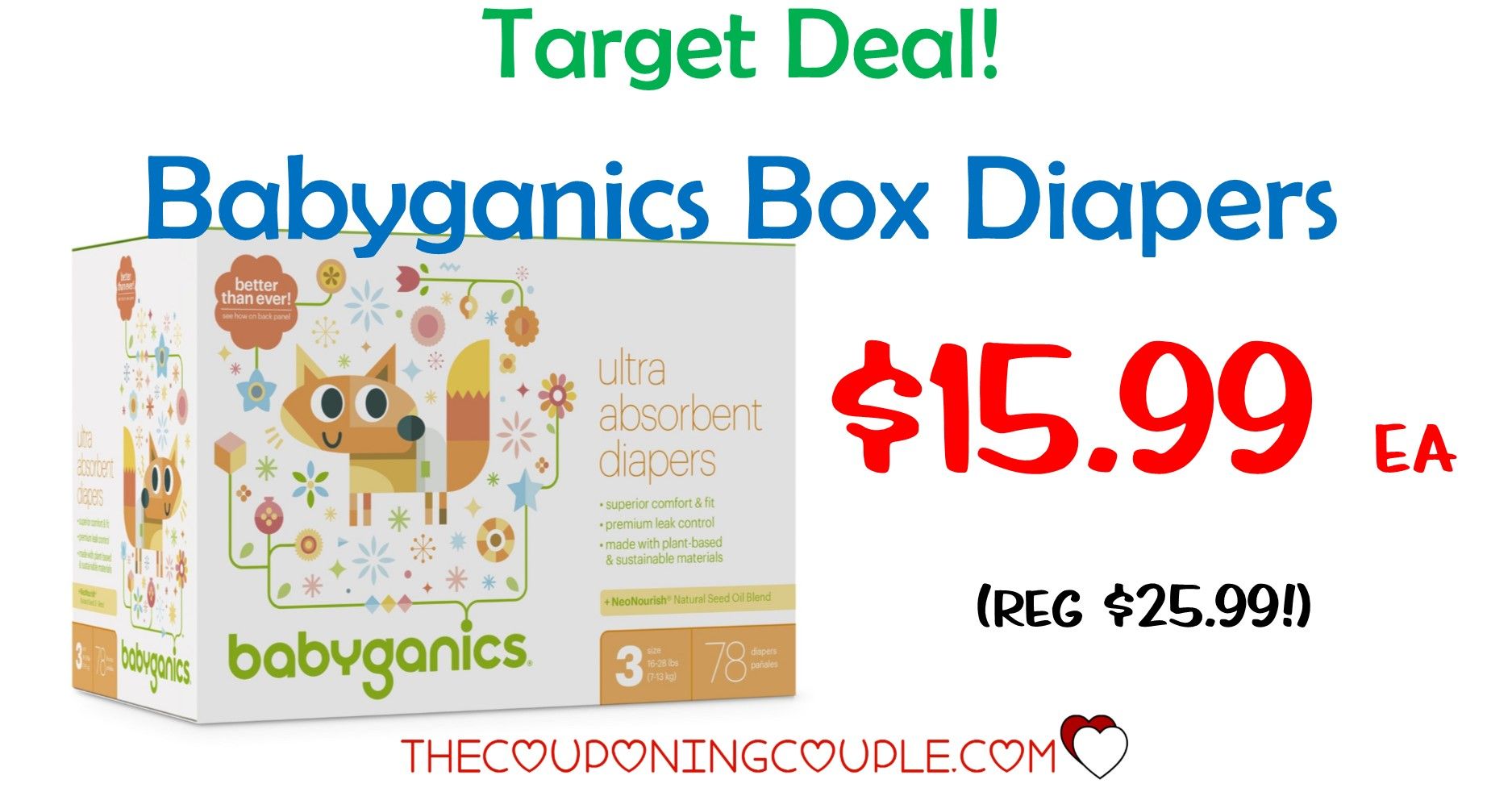 Babyganics Box Diapers - Merely $15.99 with Concentrate Bundle graphic relating to Babyganics Coupon Printable named Babyganics Box Diapers - Basically $15.99 with Concentration Package