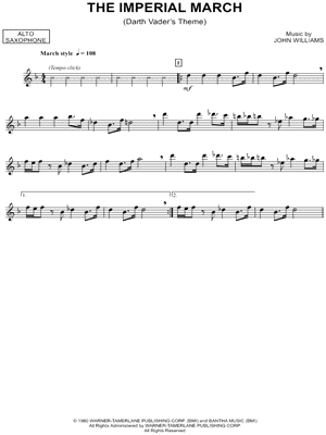 the imperial march darth vaders theme also known as the imperial darth vader theme piano sheet music
