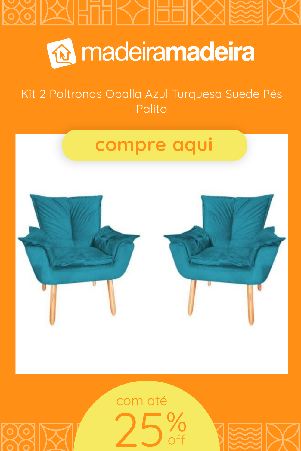 Ei, sabia que na MadeiraMadeira você pode comprar pelo Whatsapp? Mande uma mensagem que nossos consultores vão te ajudar na compra :) Outdoor Chairs, Outdoor Furniture, Outdoor Decor, Azul Tiffany, Suede, Home Decor, Products, Blue Opal, Blue Nails