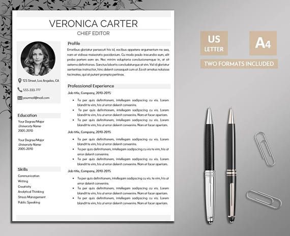 Resume Template 2 page Resume Resume Template Instant Download - professional resume template word Resume Template 2 page Resume Resume Template Instant Download - professional resume template word