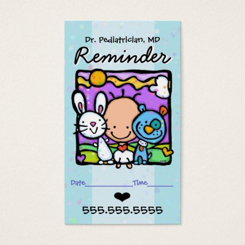 pediatrician appointment reminder card obgyn baby appointments cards