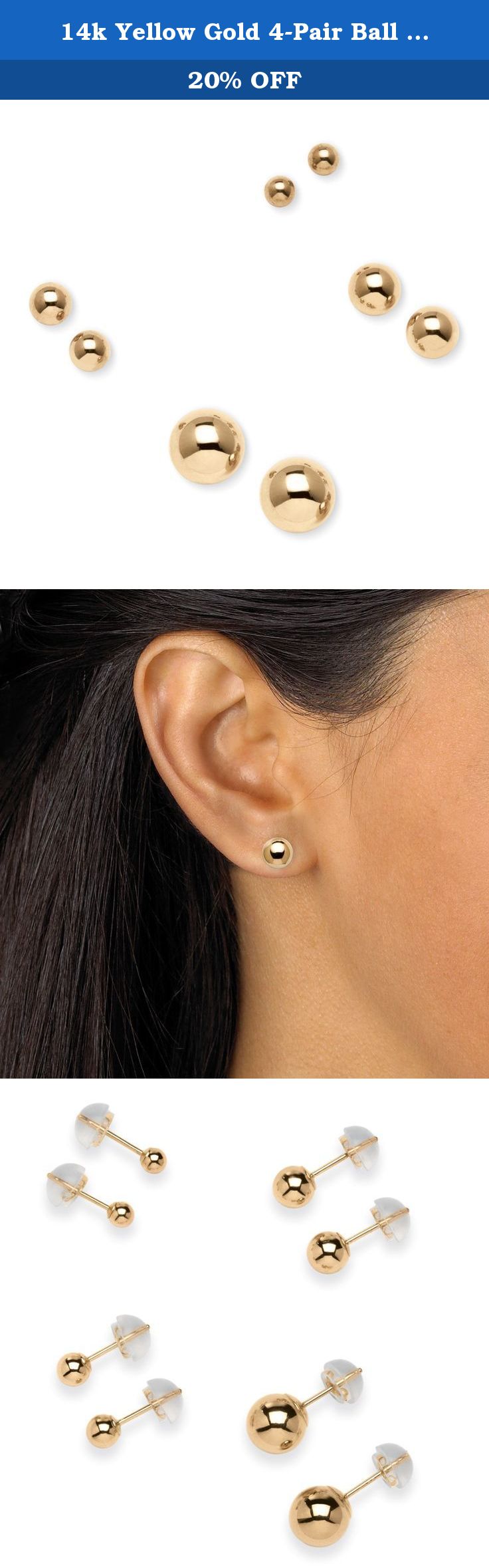 14K White Gold Madi K Childrens 5 MM Ball Post Stud Earrings