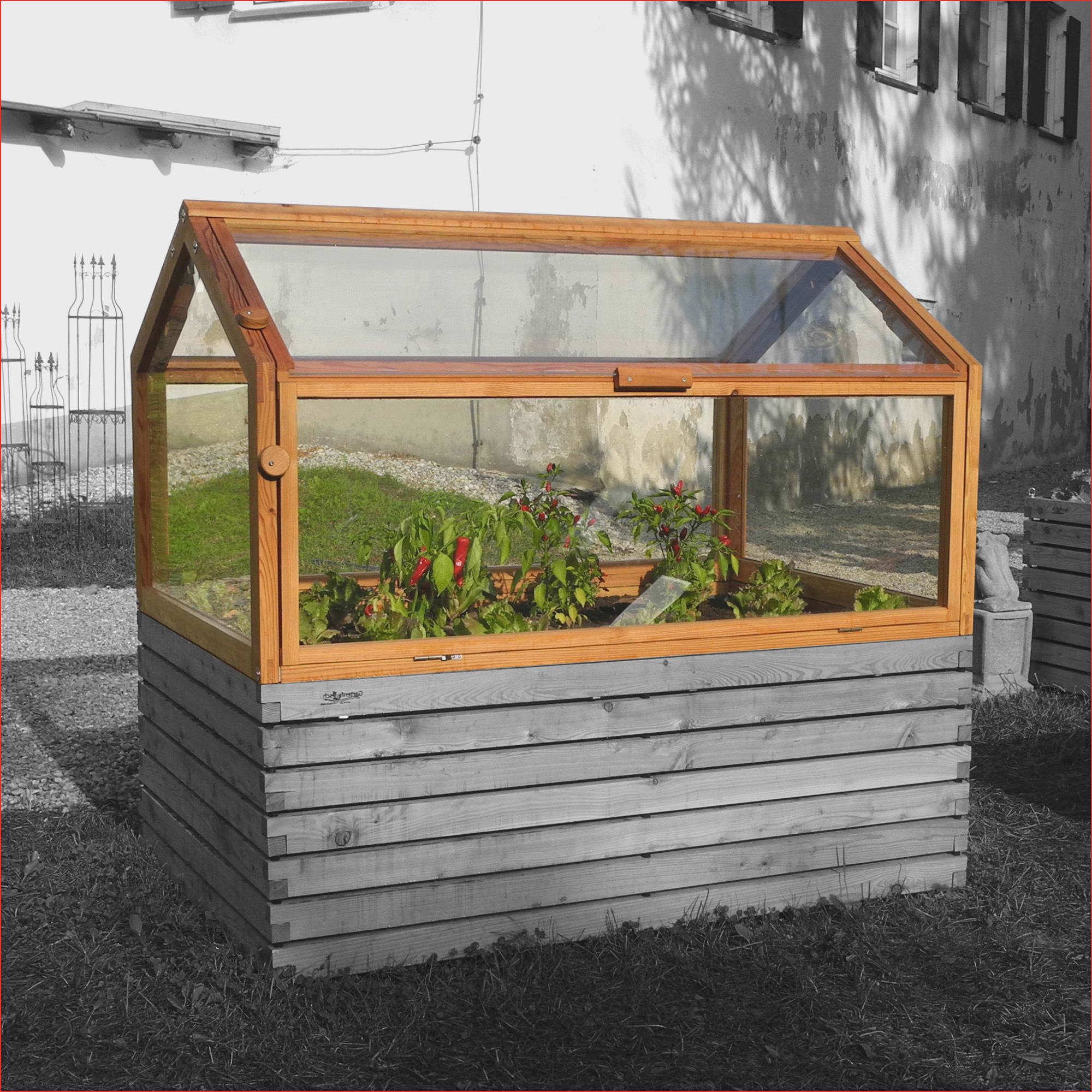 Hochbeet 140 X 80 Mit Fruhbeet Kombiniert Hochbeet Garten Hochbeet Garten Gewachshaus