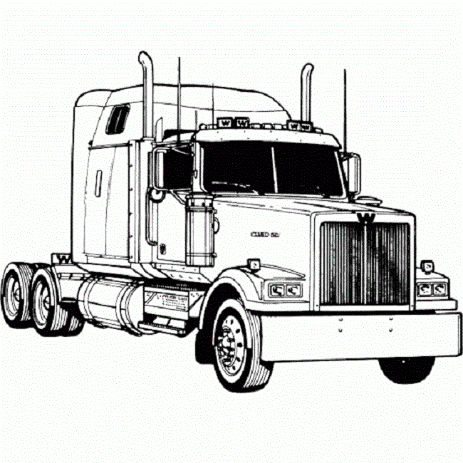 Coloring Page Of Mack Truck Truck Coloring Pages Big Rig Trucks Big Trucks
