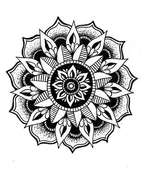 pic Traditional Flower Mandala Drawing pinterest