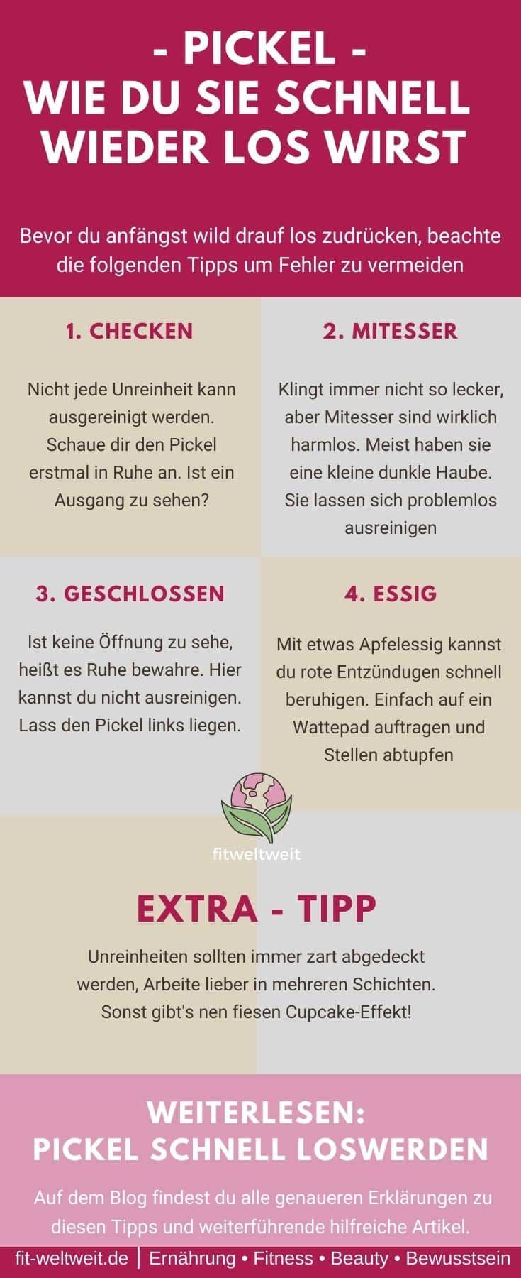Pickel schnell loswerden: Hilfreiche SOS Tipps gegen Pickel!