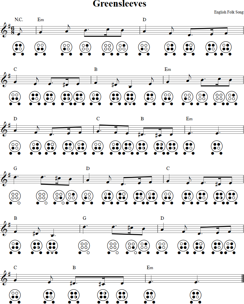 greensleeves 6 hole ocarina tab ocarina tabs pinterest ocarina sheet music 6 hole