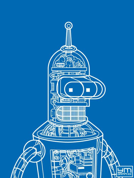 Bender (Blueprint version) ROBOT ANATOMY Pinterest Dragon ball - new robot blueprint vector art Bender (Blueprint version) ROBOT ANATOMY Pinterest Dragon ball - new robot blueprint vector art