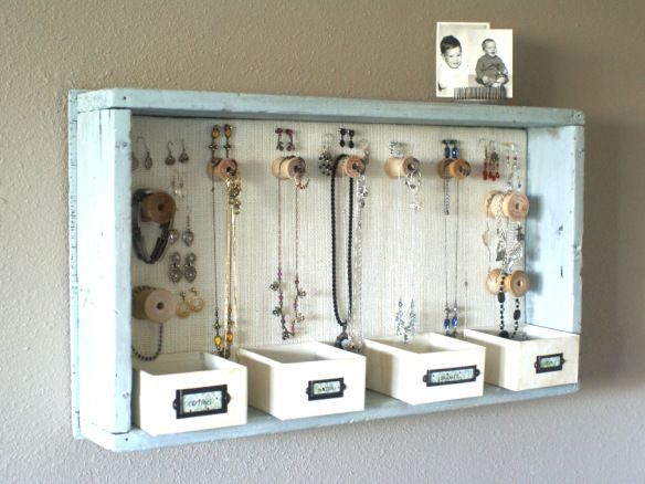 23 Jewelry Display Diys Organize Pinterest Diy Jewelry Hanging Storage Display
