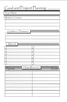 printable project planning sheets