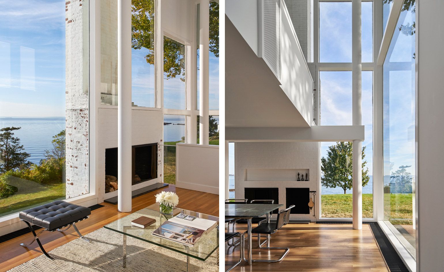 Referred To As One Of Meier S Best Works The Douglas House Hovers Over The Shores Of Lake Michigan Placed Upon A Douglas House Richard Meier Kitchen Interior