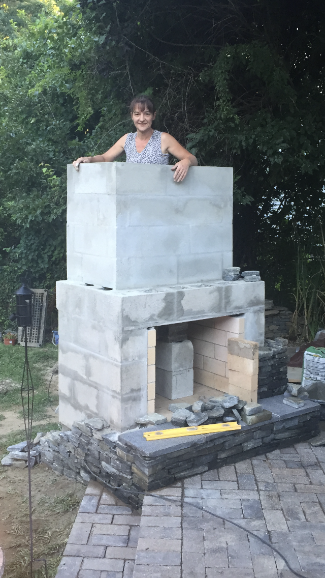 DIY Outdoor Fireplace - Stacy Risenmay | Diy outdoor ... DIY Outdoor Fireplace - Stacy Risenmay | Diy outdoor ... on Cheap Diy Outdoor Fireplace id=73565