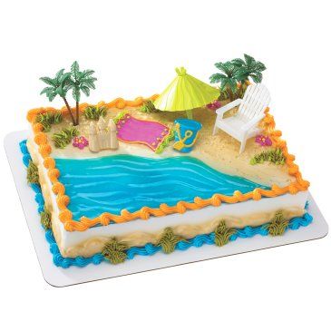 6 Artisan Beach Wedding Cake Topper Request Your Colors No Base