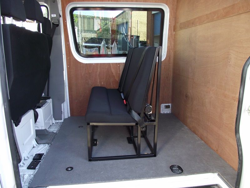 Flooring, seats, ply lining, bulkhead and window fitted to