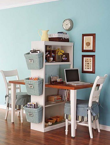 Diy Project Double Desk Bookcase For Two Home Decor