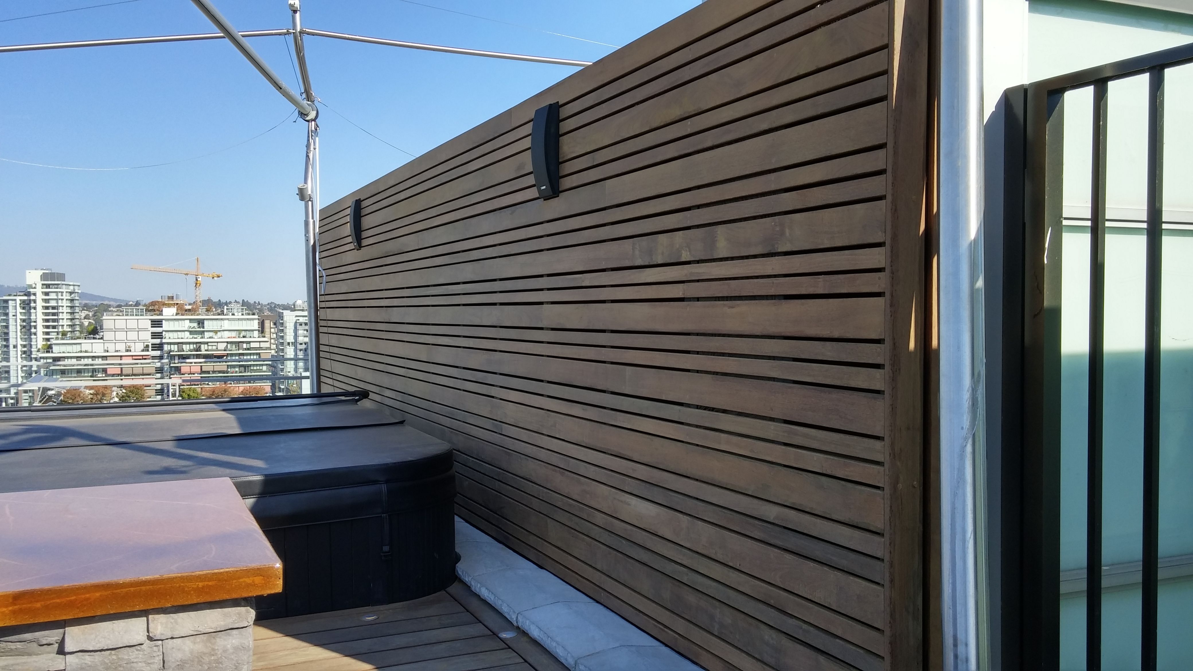 Ipe Hardwood Privacy Screen From A Penthouse Rooftop Garden Project Ipe Hardwood Privacy Screen From A Penthouse Rooftop Garden Project