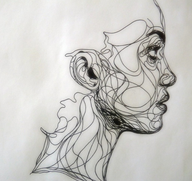 i love continuous line drawings ink drawing by kris trappeniers i love continuous line drawings ink drawing by kris trappeniers