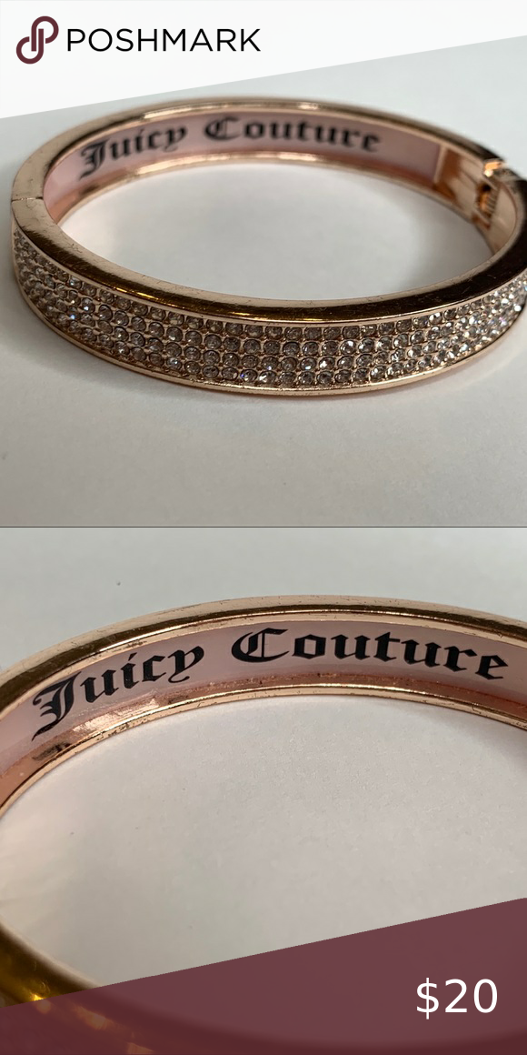 Juicy couture pink hinged cuff bracelet Juicy couture pink hinged cuff bracelet