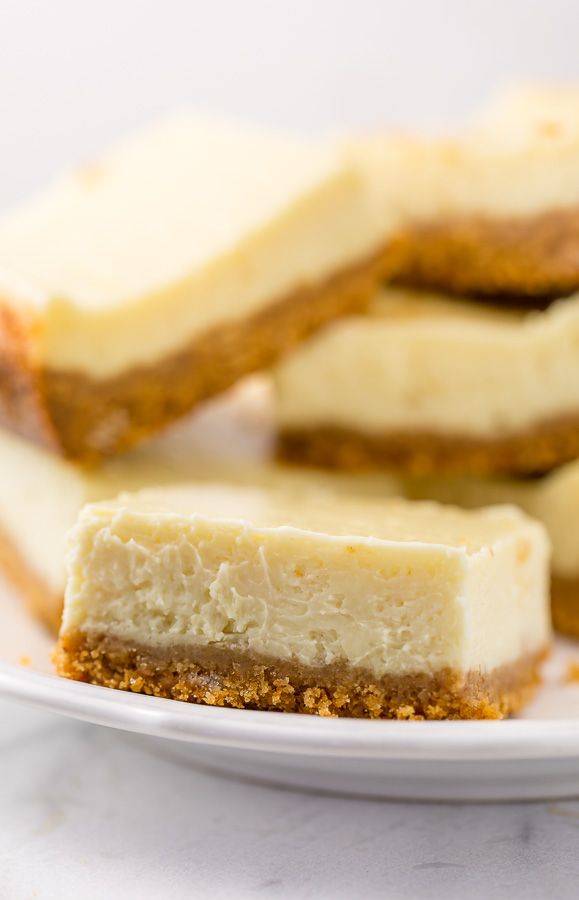 New York-Style Cheesecake Bars - Baker by Nature New York-Style Cheesecake Bars - Baker by Nature