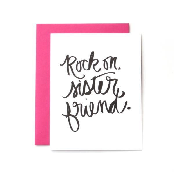 rock on sister friend cards products pinterest products