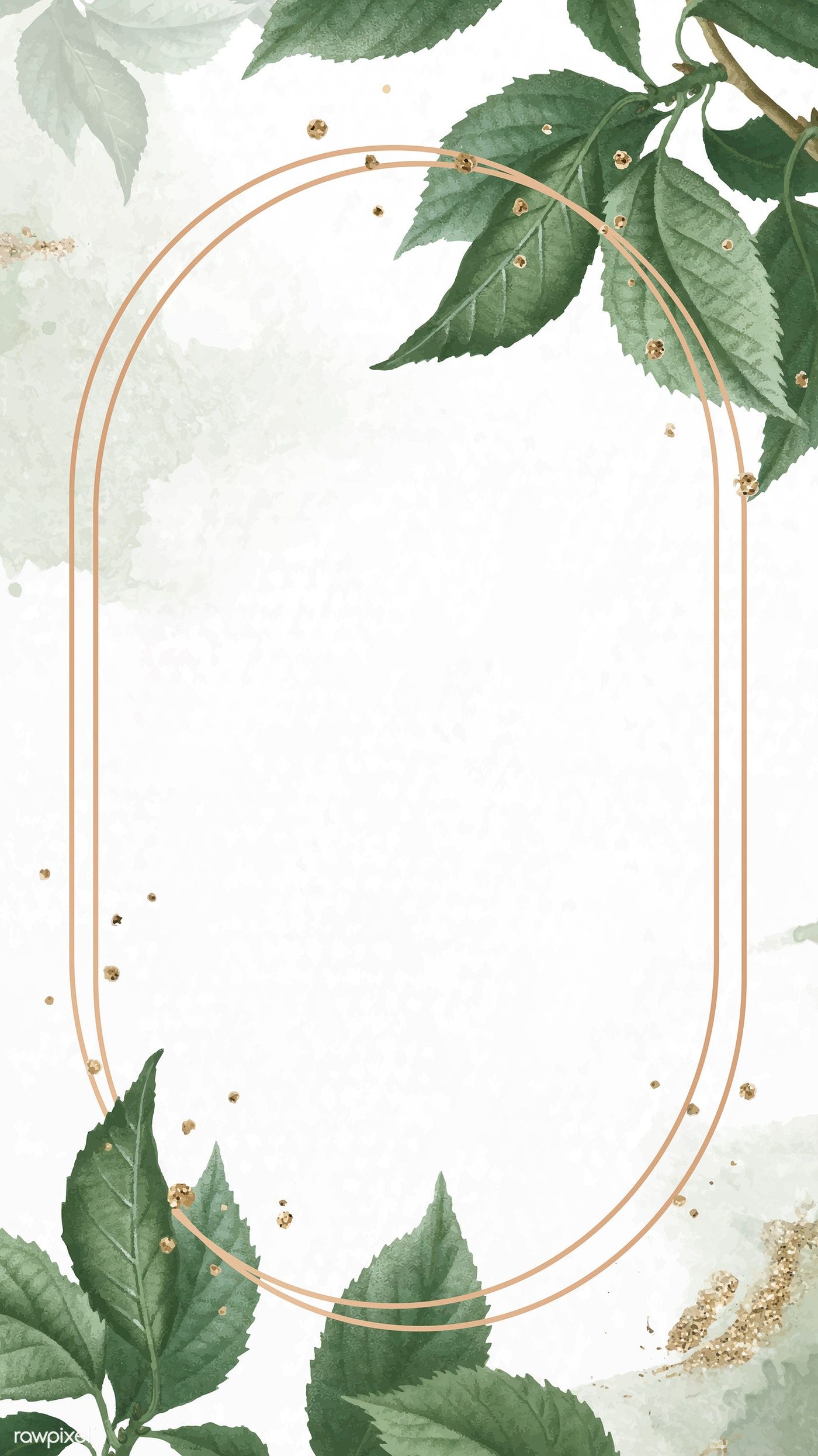 Gold frame on briançon apricot pattern mobile screen template vector | premium image by rawpixel.com / Aum