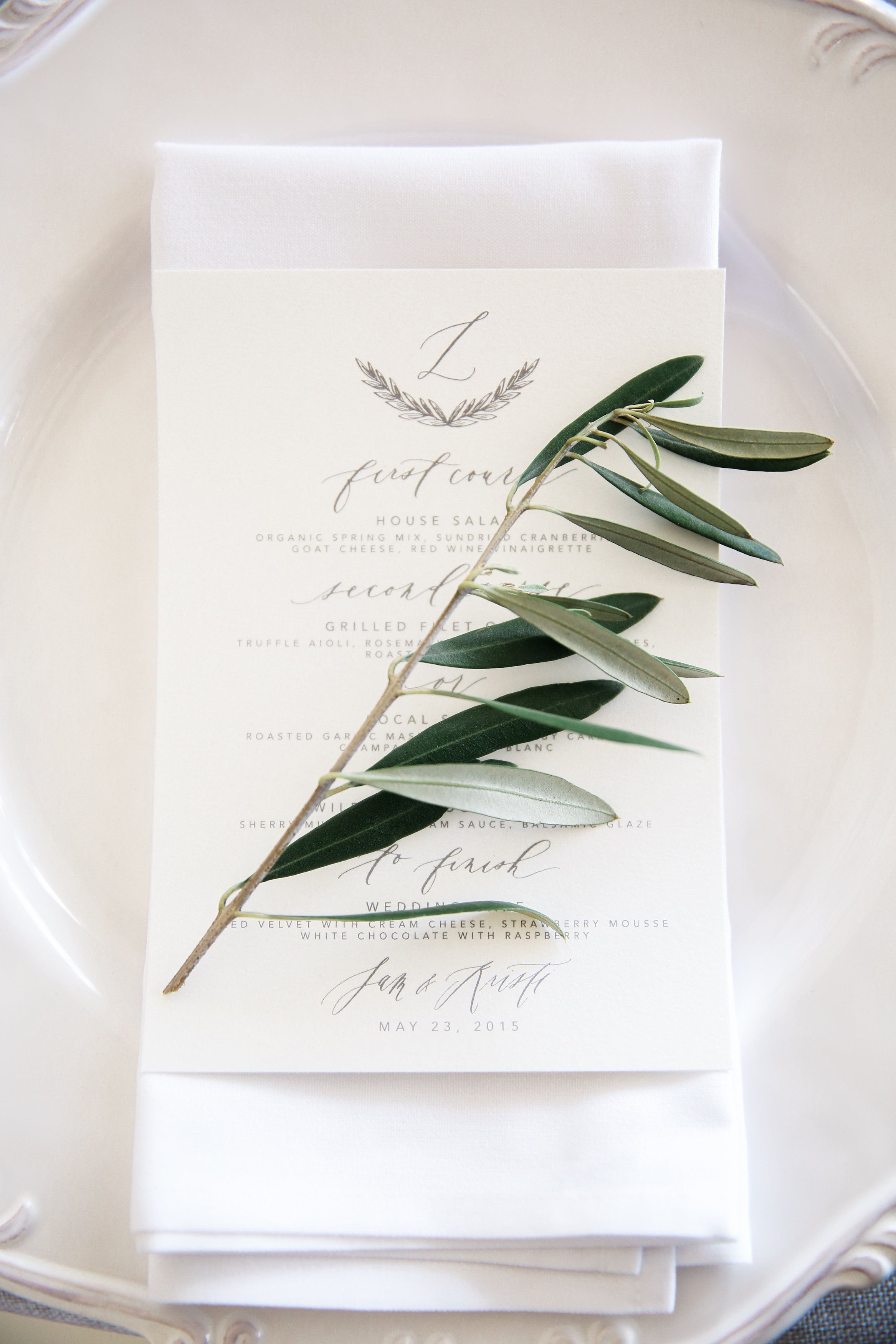 example of light grey writing for menu invite ideas pinterest